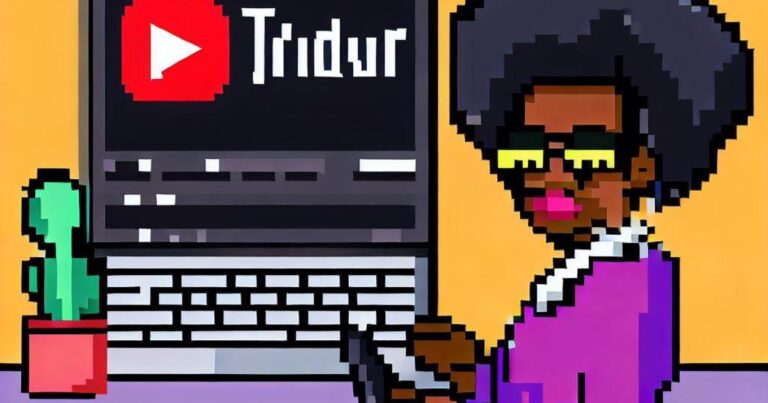 imagem gerada por ia representando mulher fazendo seo para youtube