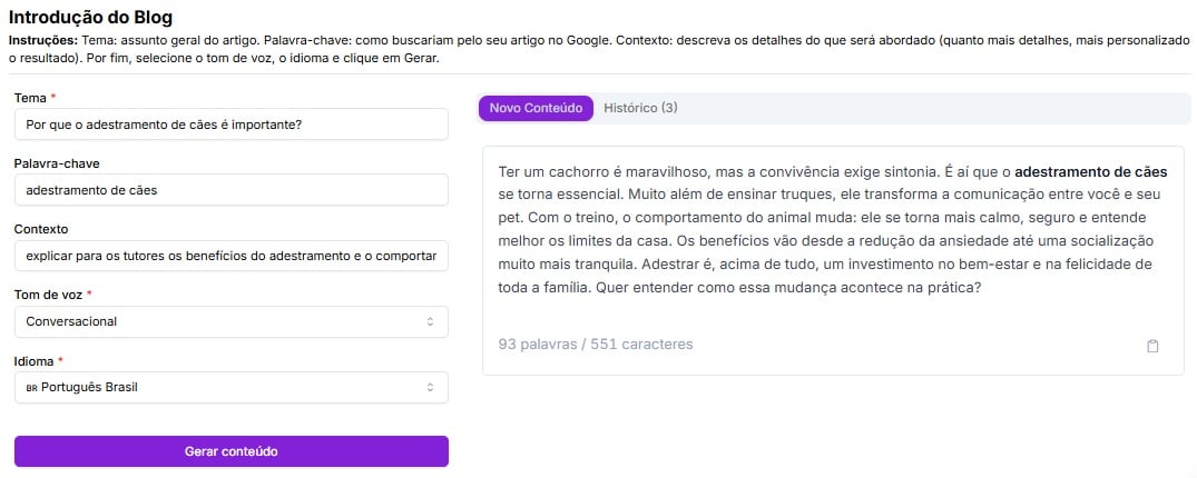 Introdução de artigo gerada pela Niara.