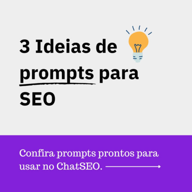 3 Prompts  para SEO – ChatSEO da Niara