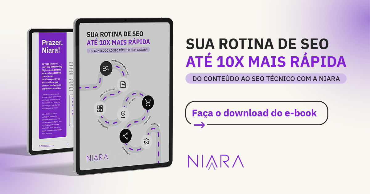 banner e-book rotina SEO da Niara