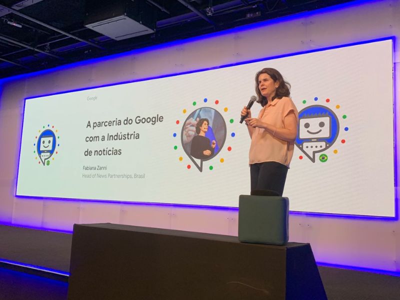 Palestra da Fabiana Zanni sobre a parceria do Google com a Indústria de notícias