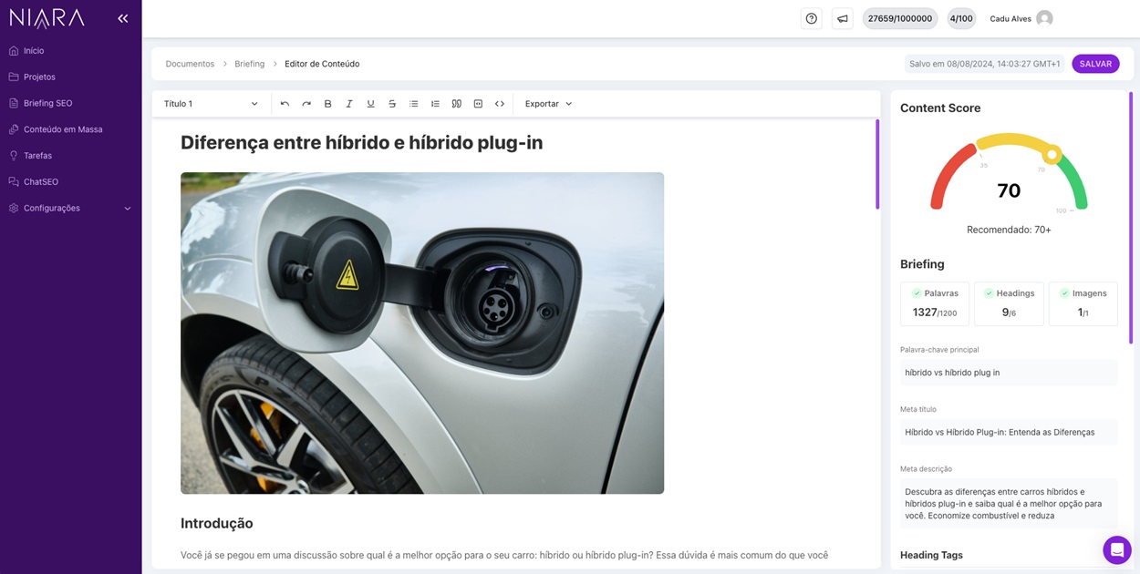 Criador de Conteúdo com IA e SEO Content Score: Mais Eficiência no Processo de Criação