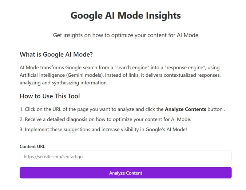 Google AI Mode Insights Tool
