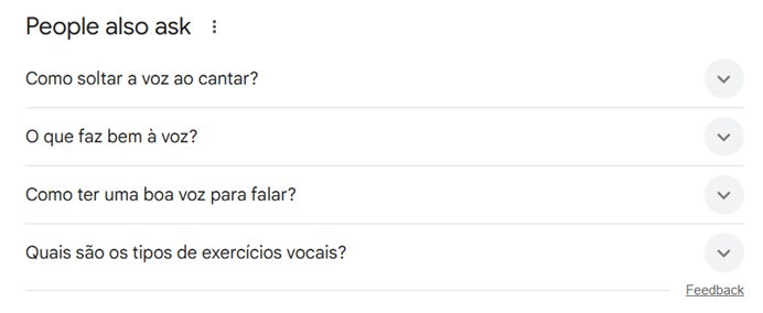 exemplo de people also ask  da serp