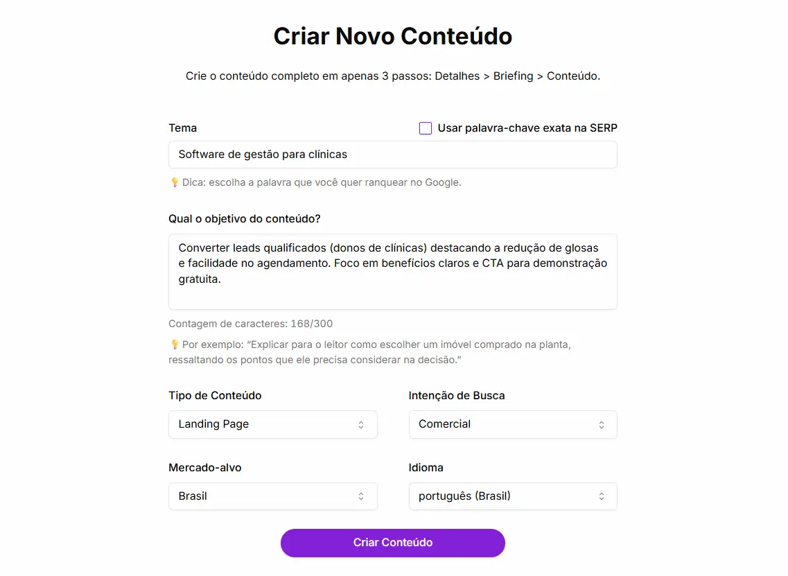 Fluxo de Conteúdo com a opção de Landing Page para produto digital