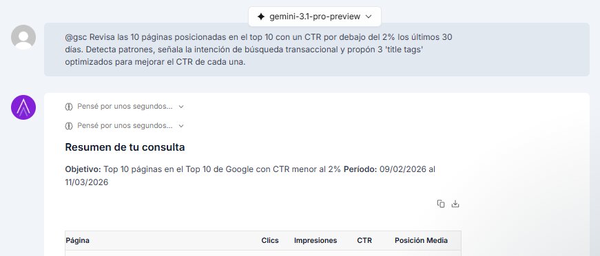 ChatSEO analizando las páginas con menor tasa de clic (CTR) del mes pasado.