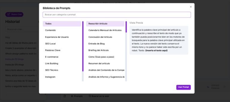 Biblioteca de Prompts.