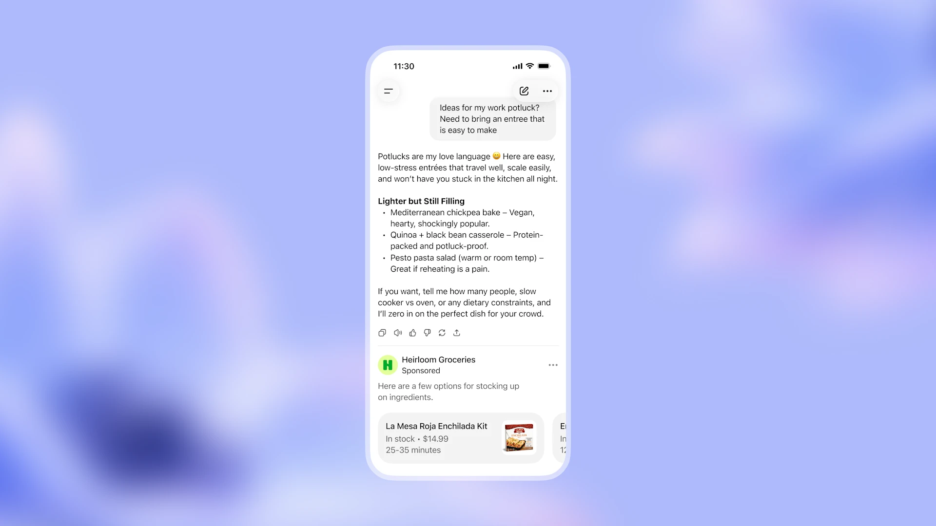 ChatGPT showing ads.