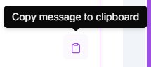 "Copy message to clipboard" option.