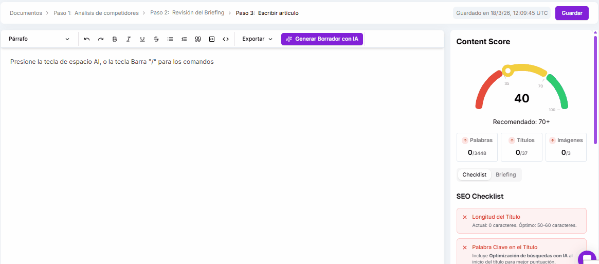 Generador de contenidos de Niara