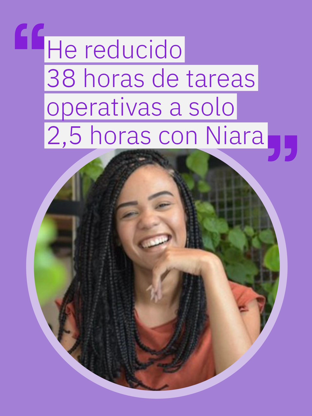 Testimonio de la profesional Vitória sobre Niara.