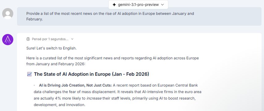 Niara's ChatSEO listing the latest news requested via Web Search.