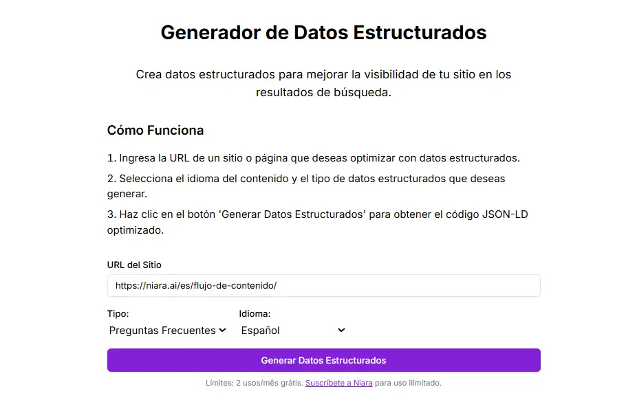 Generador de Datos Estructurados de Niara