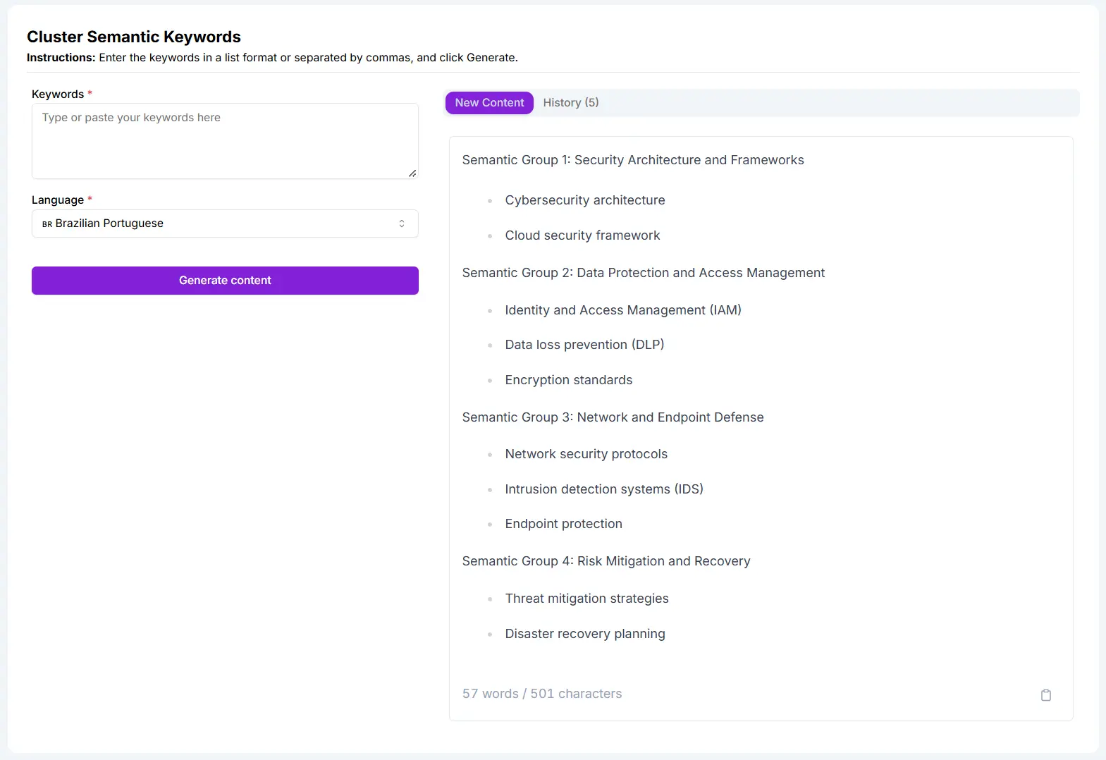 Niara's AI Agent Cluster Semantic Keywords