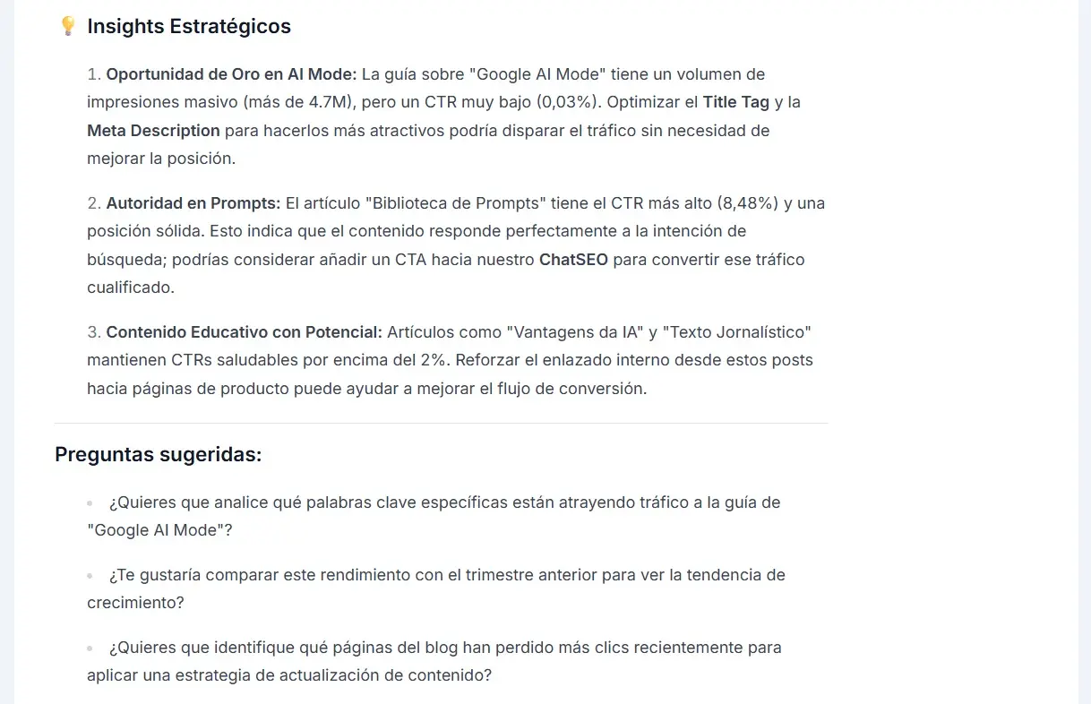 Insights derivados del análisis realizado por Niara
