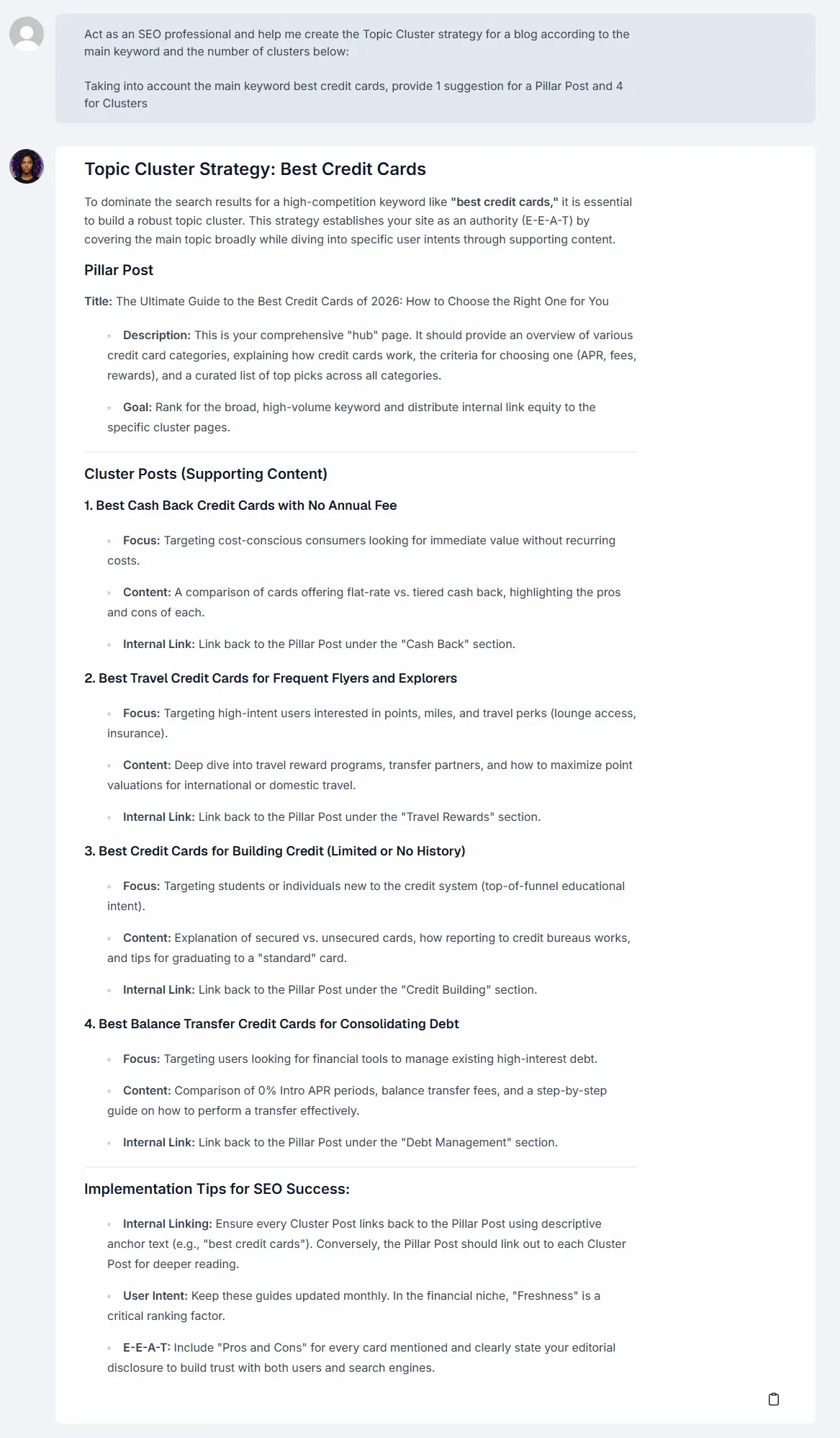 Topic ideas for a topic cluster strategy