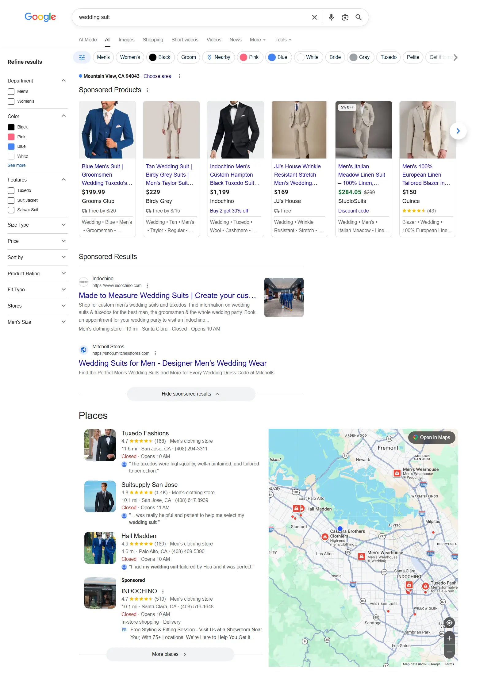 Mixed search intent on Google